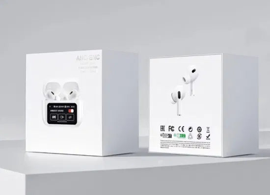A9 AIRBUDS PRO ANC Pro Smart Display Earbuds – Active Noise Cancellation, Ambient Mode, HD Bass, Touch Control