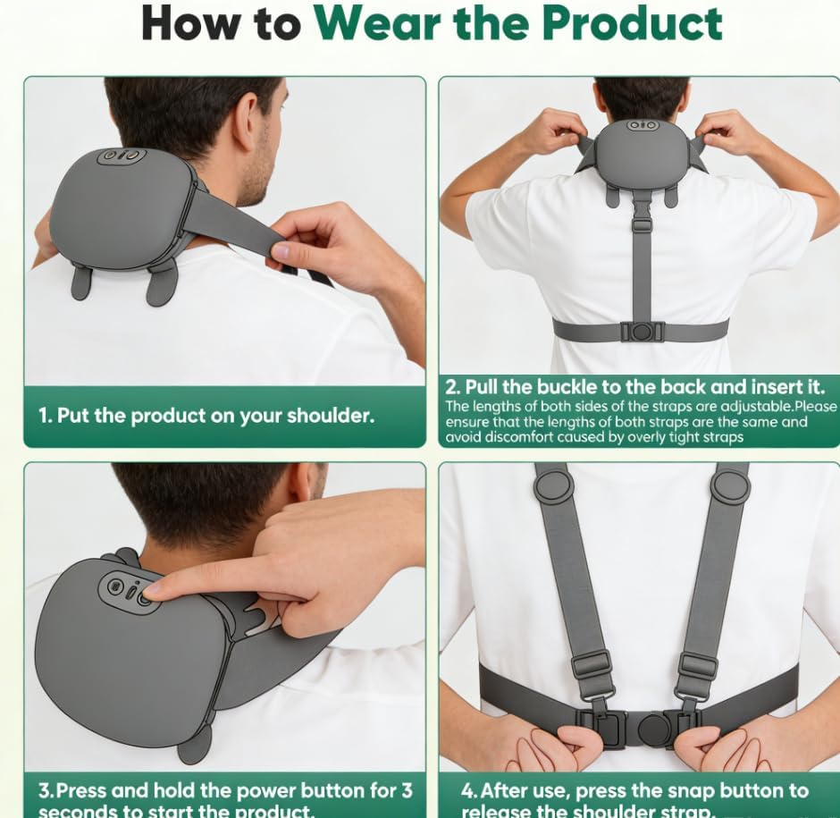 LUMOVA™ – 4D Green Neck & Shoulder Heat Massager