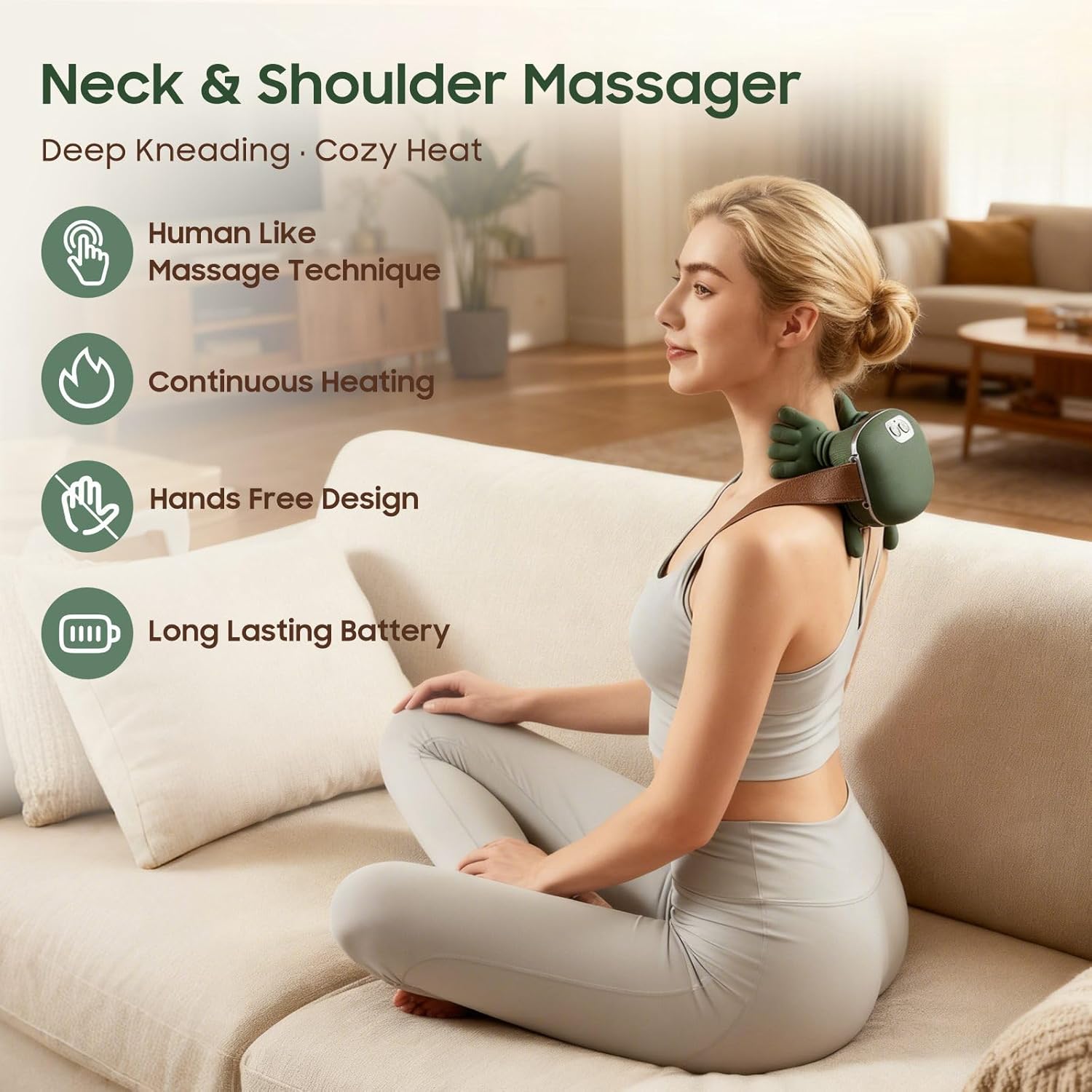 LUMOVA™ – 4D Green Neck & Shoulder Heat Massager
