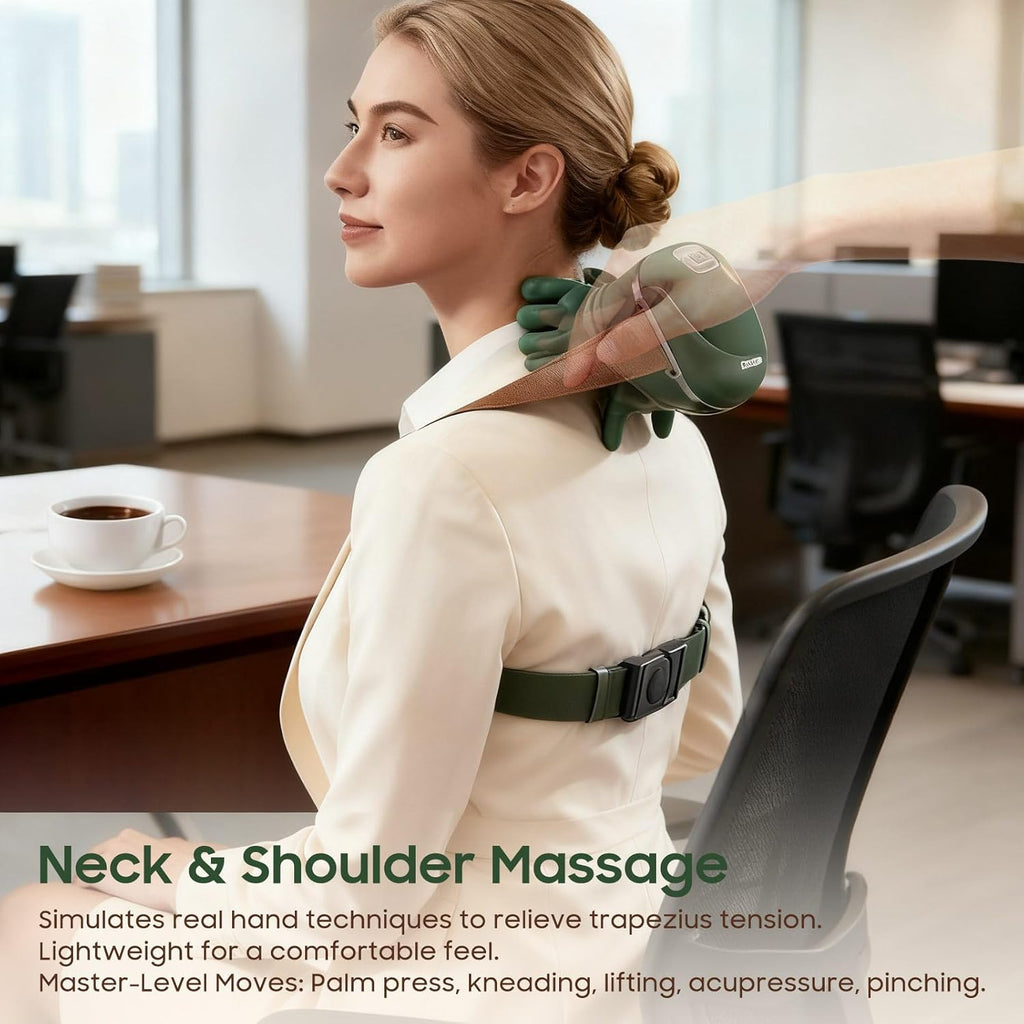 LUMOVA™ – 4D Green Neck & Shoulder Heat Massager