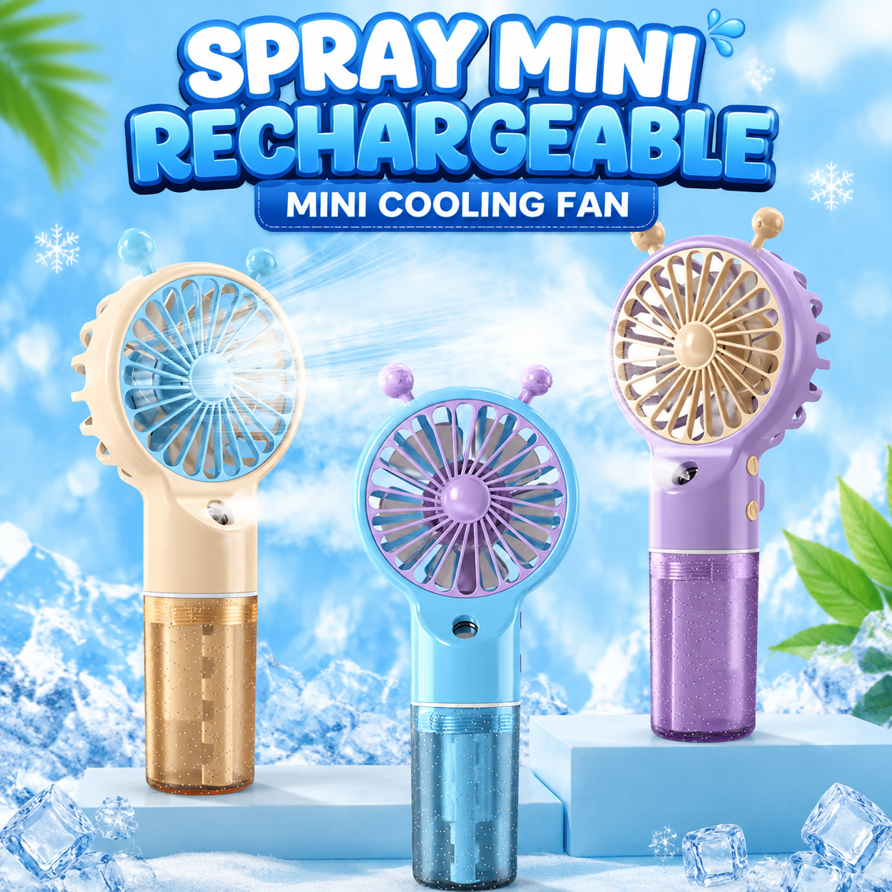 Spray Mini Rechargeable Cooling Fan (SL6618)