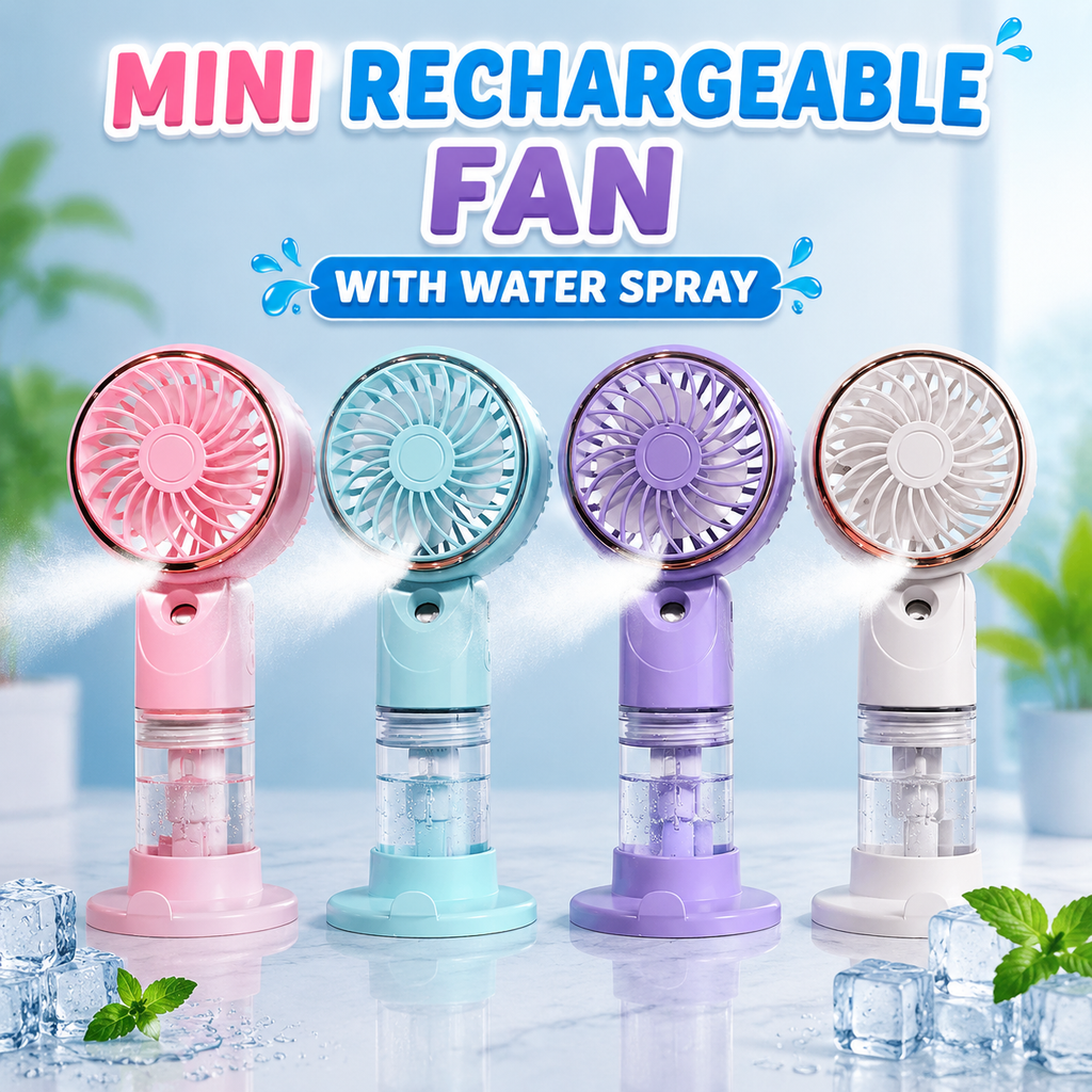 Portable Mini Rechargeable Fan with Water Spray (SD-23B)