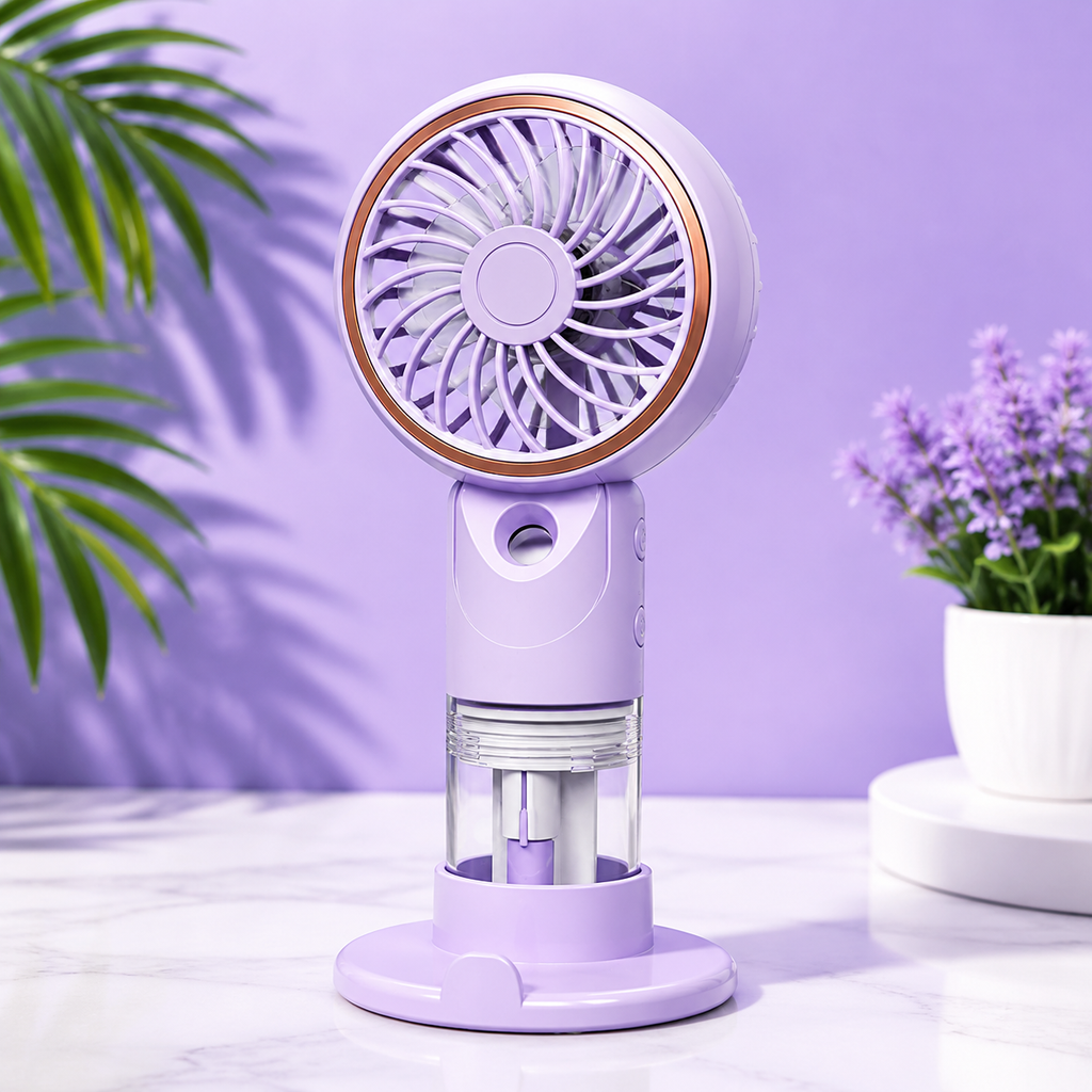 Portable Mini Rechargeable Fan with Water Spray (SD-23B)