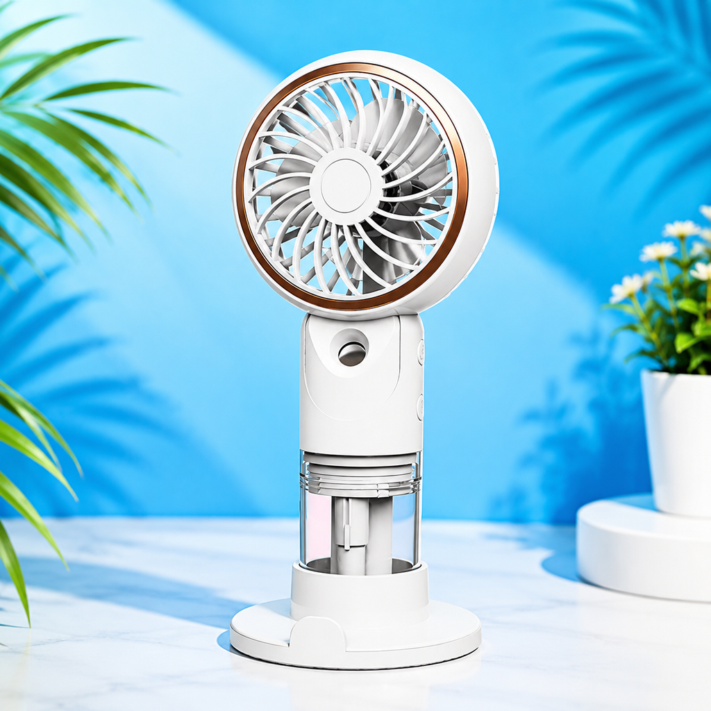 Portable Mini Rechargeable Fan with Water Spray (SD-23B)