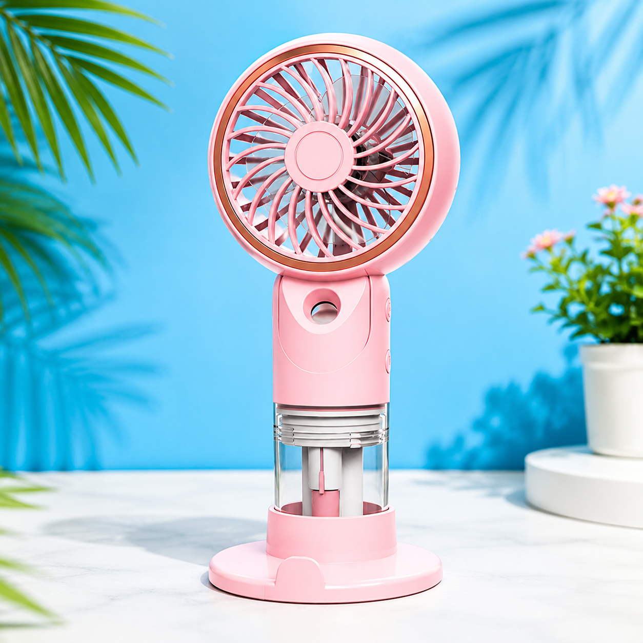 Portable Mini Rechargeable Fan with Water Spray (SD-23B)