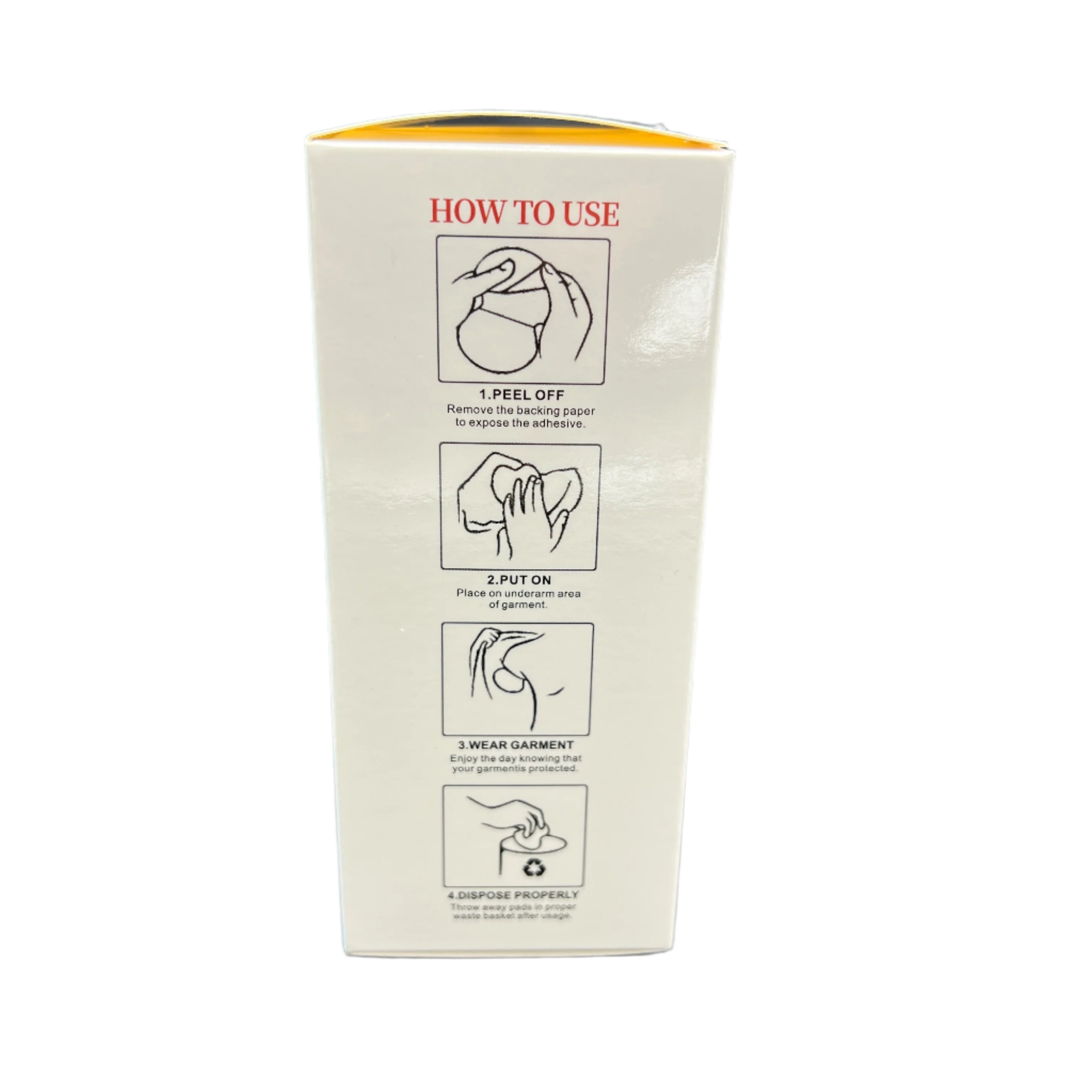 Pack of 12 Breathable Ultra thin Underarm Sweat Pads-Disposable