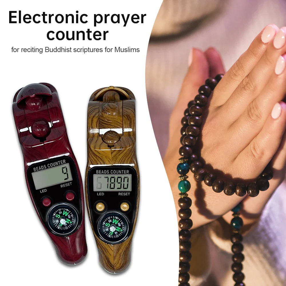 Digital Tasbih with Rotating Beads – Smart Digital Counter Tasbeeh for Meditation & Prayer
