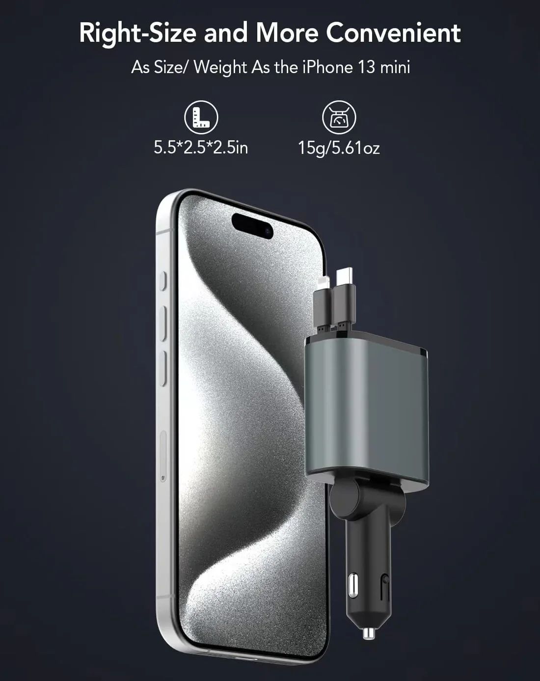 New 4 in 1 Car Charger With Smart Voltage Super Fast Charging Supported